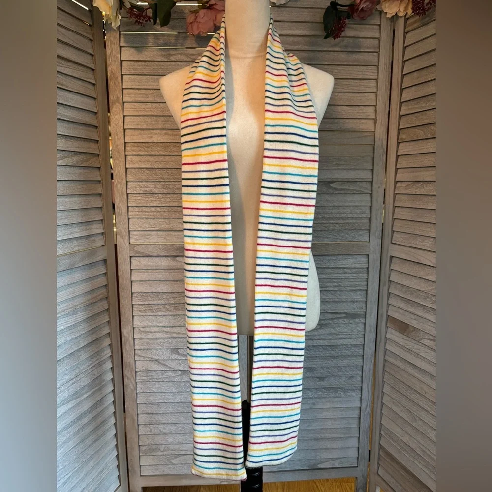 2 for 1 Offer - Winter scarfs, both multi color striped patterns, 80” & 70” long - Picture 7 of 13